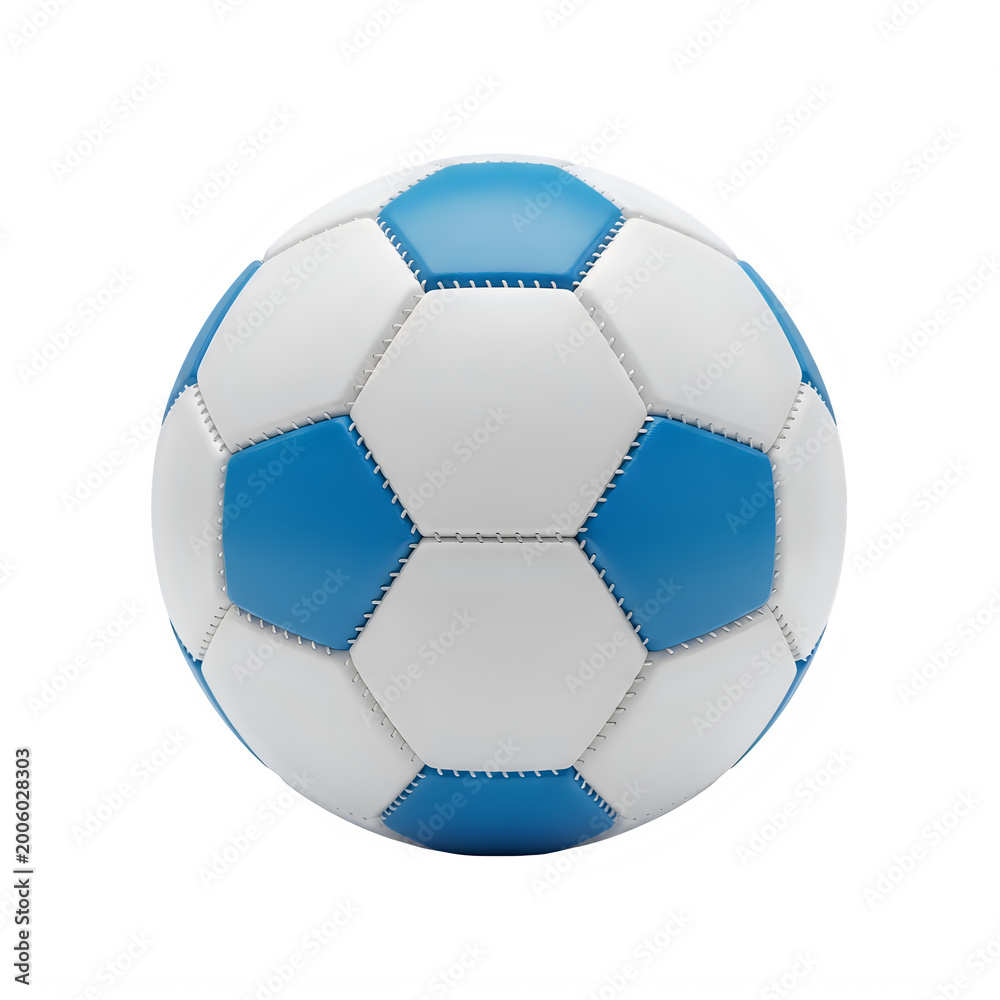 Fototapeta premium Classic blue and white soccer ball