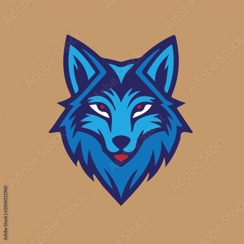 wild wolf head vector illustration icon in a simple wild style adobe stock illustrator vector icon