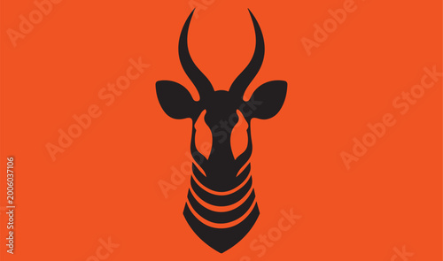 Okapi vector silhouette icon logo