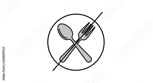 Foto No Eating Symbol Food Sign.