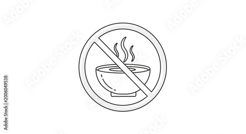 Fényképezés No Hot Food Allowed Sign.