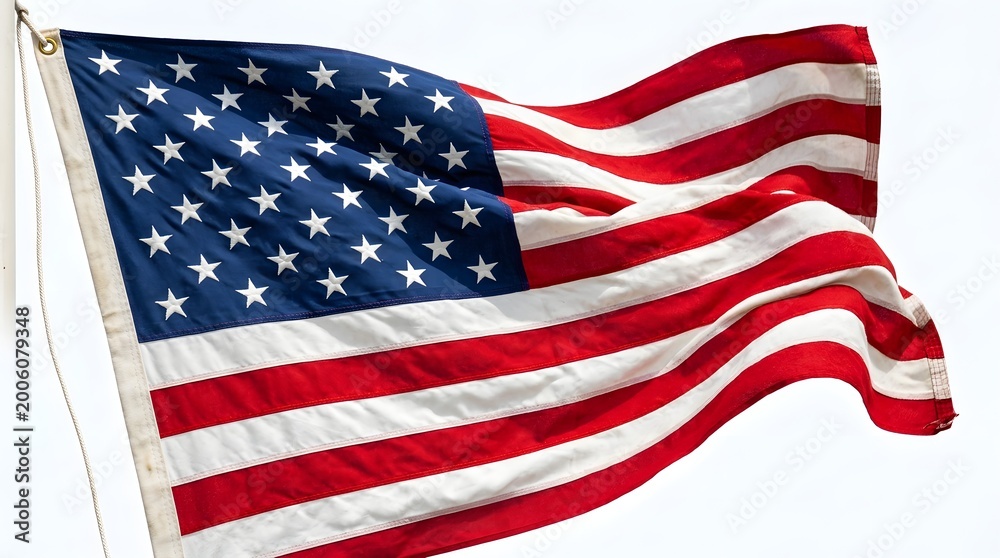 Fototapeta premium Celebrating independence day usa vibrant american flag waving with pride