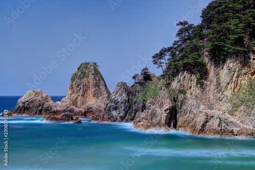 笹川流れの鷹巣岩と屏風岩