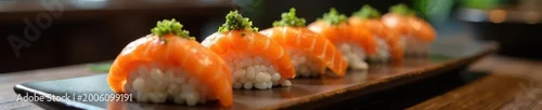Panel kuchenny z motywem Close-up sushi set, chopsticks, restaurant setting, dining, luxury