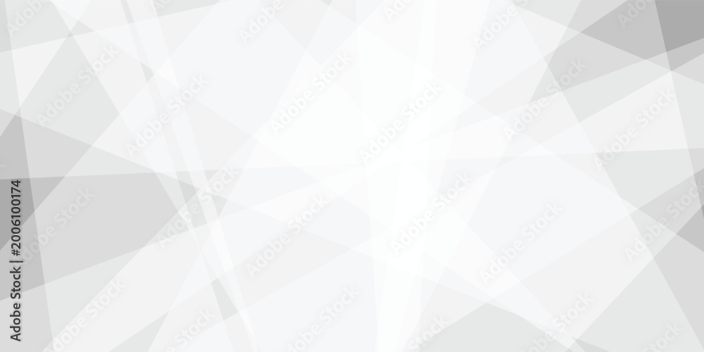 Fototapeta premium Abstract white and gray background with texture pattern, layered geometric triangle shapes and geometric background with overlapping transparent polygon shapes in light gray and white tones .