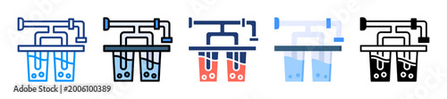 Water Filter Icon Sheet Multiple Style Collection 
