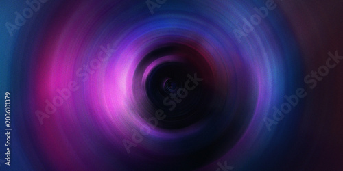 Quadro su tela Circular abstract background with vibrant purple and blue hues radiating from center, vortex effect, hypnotic motion, futuristic design