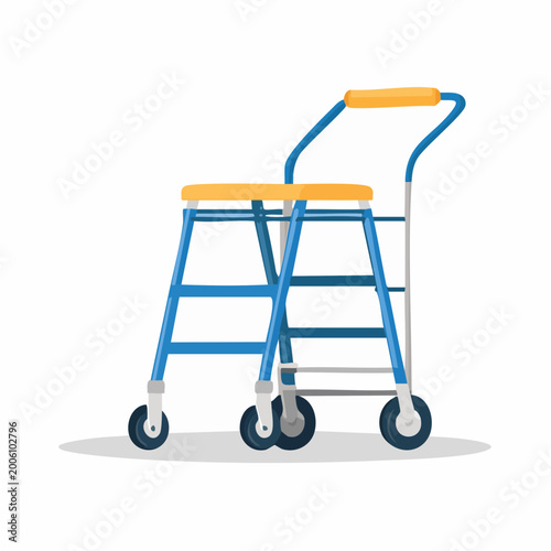 Blue Walker with Yellow Seat and Handle