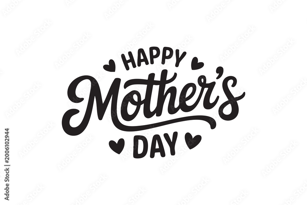 Obraz premium Happy Mother’s Day Typography Elegant Hand Lettering Designs