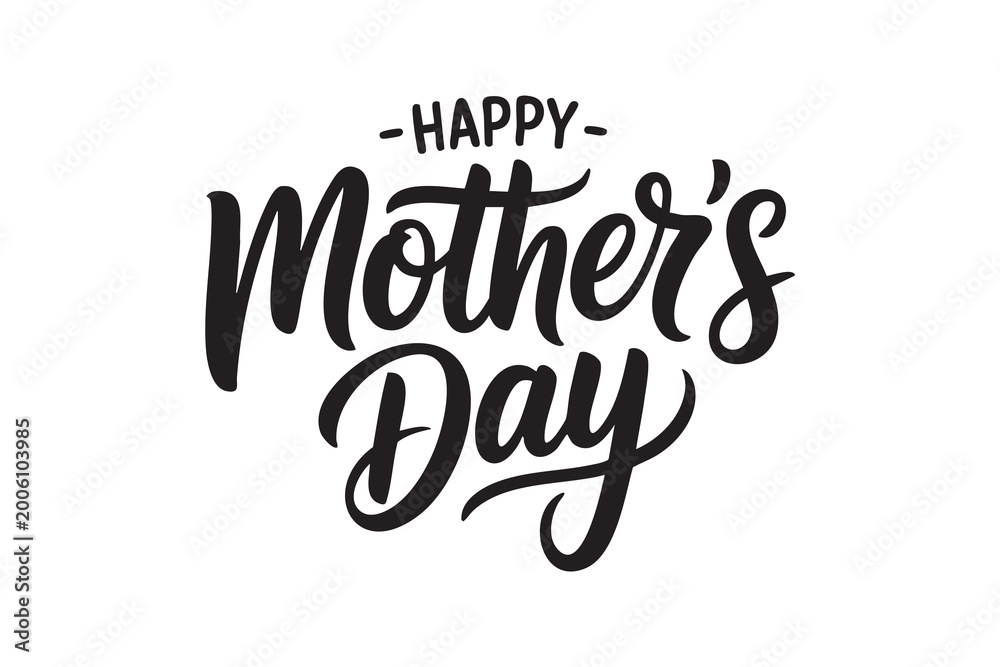 Fototapeta premium Happy Mother’s Day Typography Elegant Hand Lettering Designs