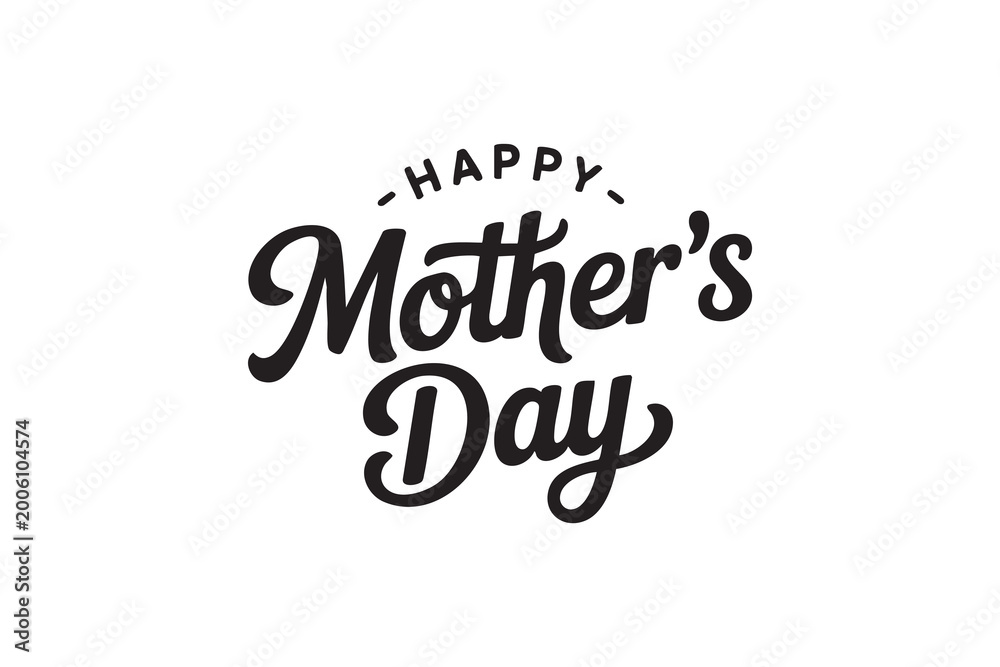 Fototapeta premium Happy Mother’s Day Typography Elegant Hand Lettering Designs