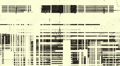 Billede på lærred Monochrome distressed line pattern texture