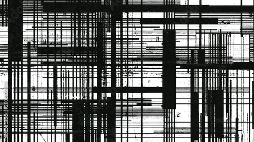 Fotografía Monochrome distressed line pattern texture