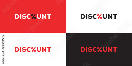 Quadro su tela word mark discount minimalist logo design vector inspiration.