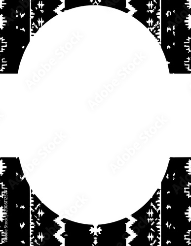 Konstfotografi Black and white circular design element.