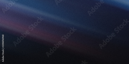 Fotografija Deep blue and violet cosmic nebula background with heavy digital grain texture and diagonal light ray for cinematic feeling