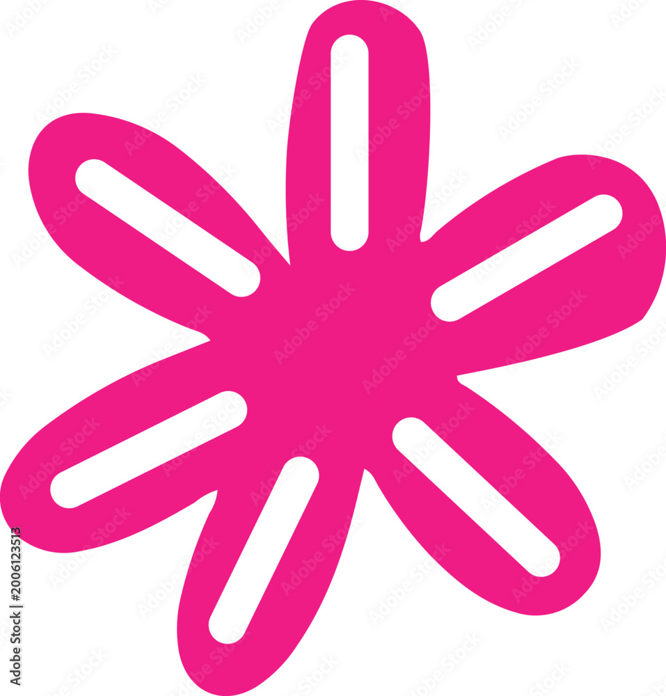 Obraz premium Simple Minimalist Flower Vector