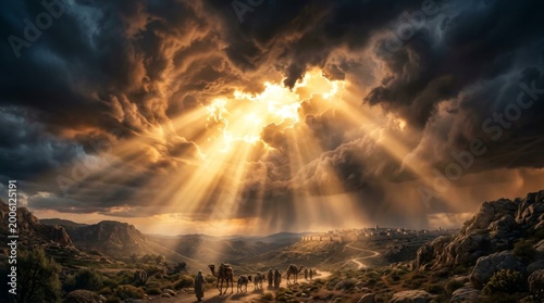 A Dramatic Forest Fire Under the Dark Sky