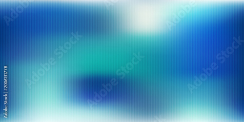 Glass gradient texture with teal and navy ripple pattern and smooth light distortion. Wavy abstract flow, futuristic blur effect, reeded vertical displacement. Vector illustration
