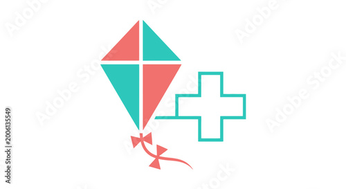 Abstract Geometric Kite Icon with Cross Element for Symbolic Healthcare Design Free Download Abstract Geometric Kite Icon with Cross Element for Symbolic Healthcare Design - GFXLoad