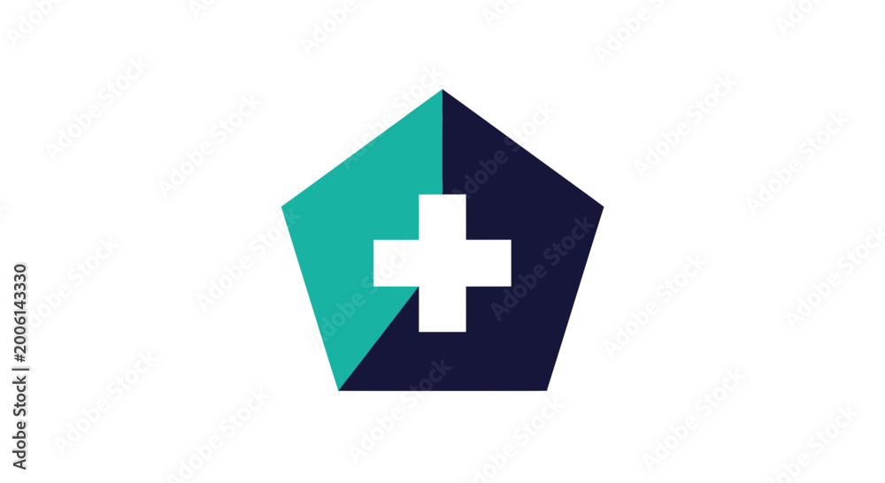 Obraz premium Abstract Medical Icon Depicting Healthcare, Remedy, and Scientific Innovation Branding