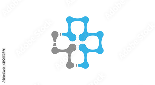 Abstract Molecular Structure Representing Healthcare, Science, and Biotechnology Concepts