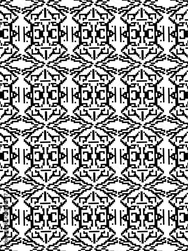 Layered fabric patterns, a traditional weaving art form called ikat.