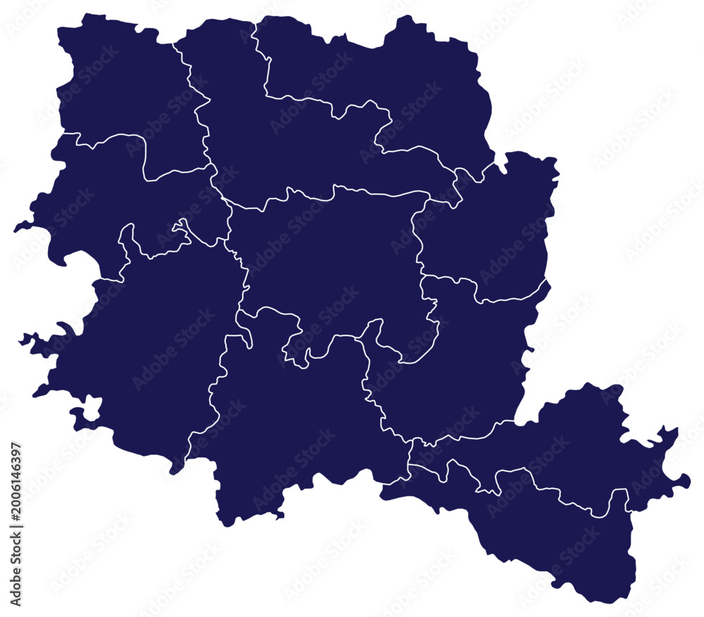 Obraz premium Vector Map of Naogaon with Bangladesh
