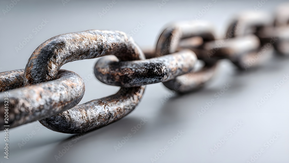 Fototapeta premium Chain Link Connection Partnership Business Concept Clean Background