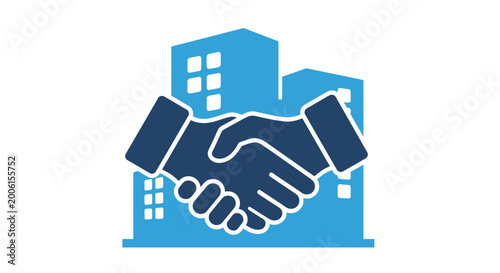 Bild auf Leinwand Handshake Between Business Partners Agreement.