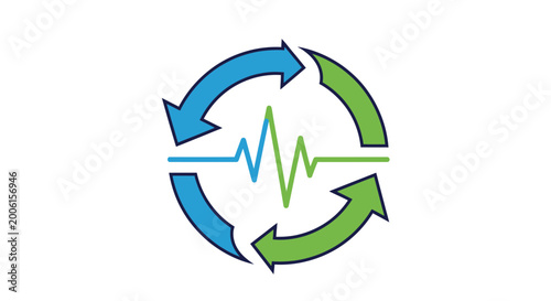 Free Download Circular Process Illustration Representing Health, Growth, and Continuous Systems Circulation - GFXLoad