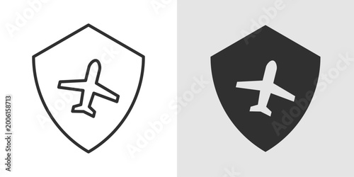 Travel Insurance Icon representing trip protection, safety coverage, and secure travel planning.