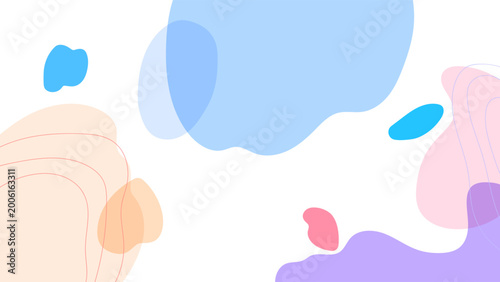 Abstract Background With Hand Drawn Organic Shapes Modern Minimal Style Flat Colorful Design Vector. Ideal for Social Media Posts, Website Banners, Presentations, Branding and Digital Marketing Design
