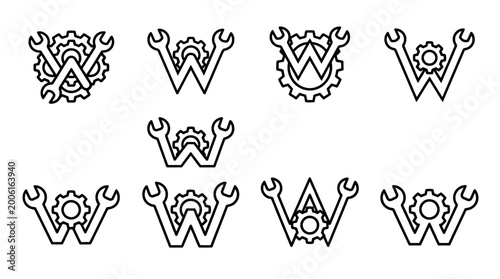 Photos Masonic symbols with wrenches and gears.