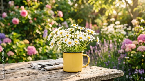 Daisy Bouquet in Yellow Cup