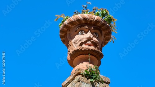 Terracotta vase from a garden in the town of Monte San Vito in the Marche region of Italy