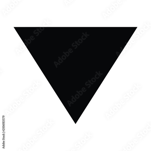 Minimalist black triangle vector icon, geometric inverted triangle shape, solid black downward arrow symbol on white Free Download Minimalist black triangle vector icon, geometric inverted triangle shape, solid black downward arrow symbol on white - GFXLoad