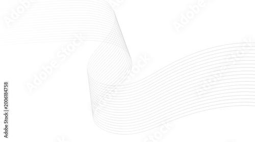Elegant abstract waves line art minimalist white background design for modern aesthetics