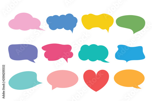 Set of call out, speech bubbles, chats, elements icons.