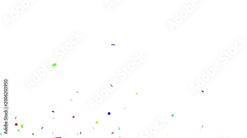 Colorful confetti blast animation transparent background 4k. Colorful Isolated Confetti party popper Explosion. confetti Blast Realistic On Transparent Background. Green Screen Alpha Matte Channel..