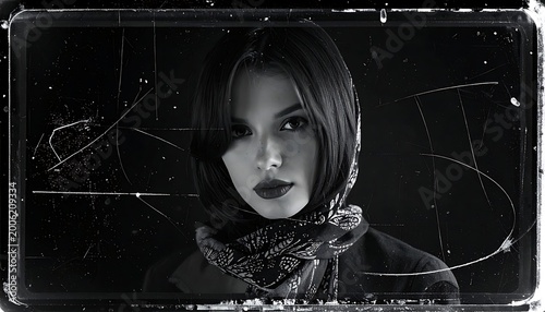 A woman with dark hair and makeup