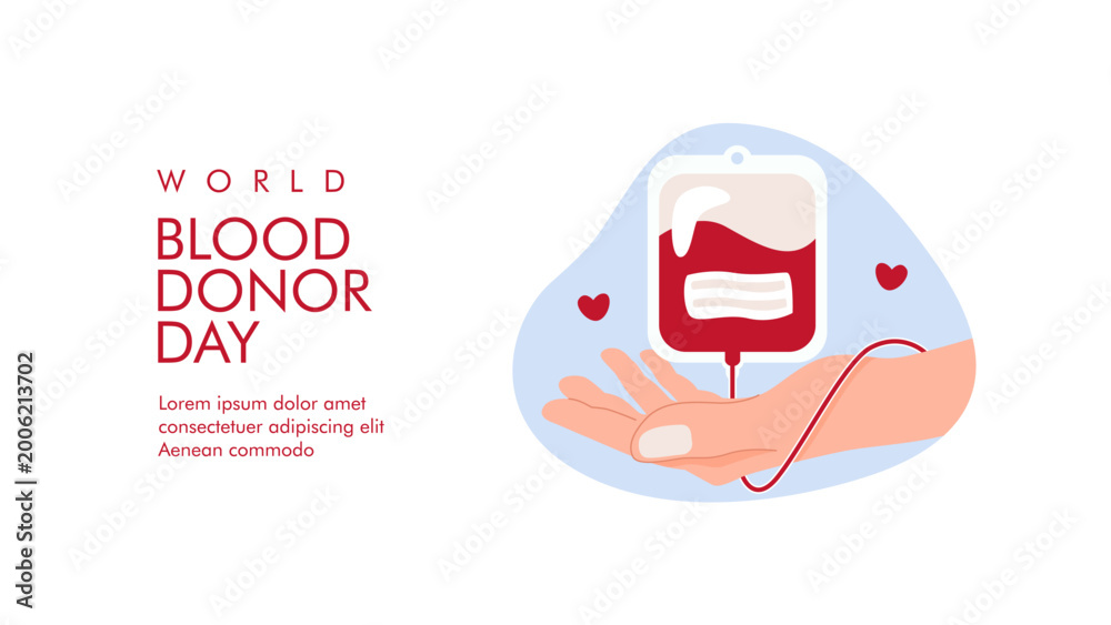 Fototapeta premium vector world blood donor day background template