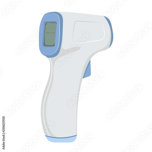 Digital Infrared Thermometer Gun Device Illustration Isolated on White Background