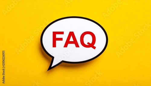 “FAQ” Speech Bubble – Helpful Information & Answers Symbol