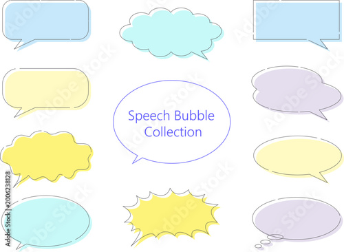 Colorful Hand‑Drawn Speech Bubble Collection with a Relaxed Look