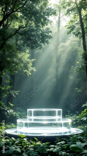  podium in the nature
