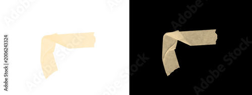 L-Shaped Beige Torn Paper Corner Piece