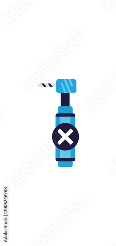 Medical drill illustration on black background
