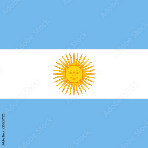 Fotografie Flag of Argentina - square variant
