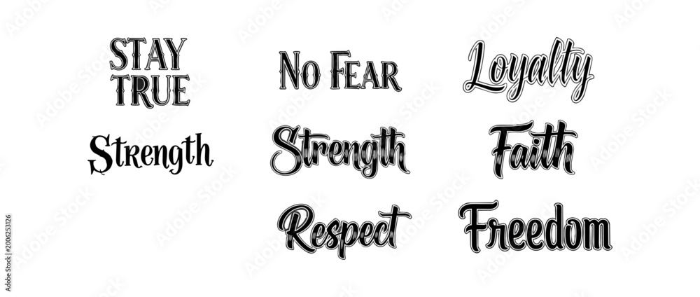 Obraz premium Inspiring words and concepts in white text on black background